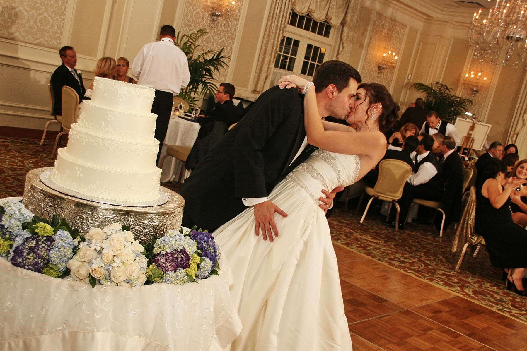 Meadowwood Manor,Bride and Groom Kissing,NJ Wedding Photography
